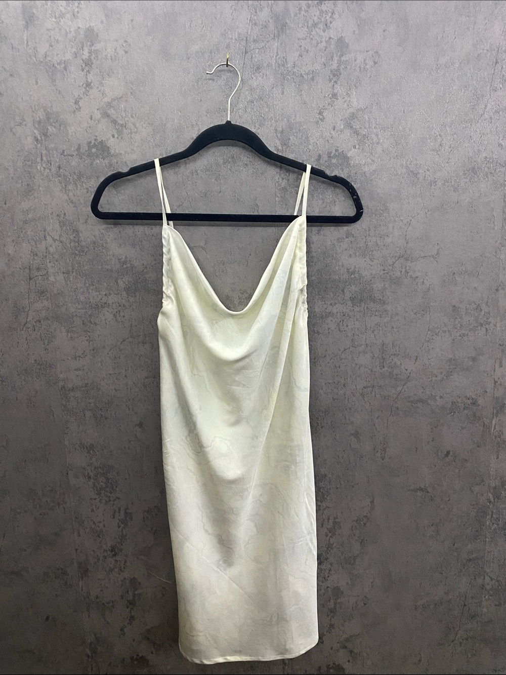 Forever 21 Pale Green Satin Cowl Neck Slip Dress